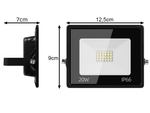 LED halogeninis prožektorius 20W (lauko, IP66, 6000K)