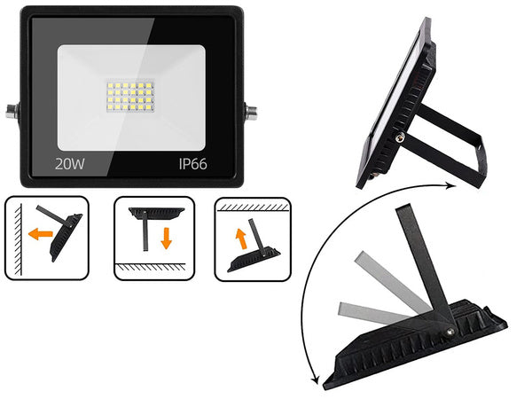 LED halogeninis prožektorius 20W (lauko, IP66, 6000K)