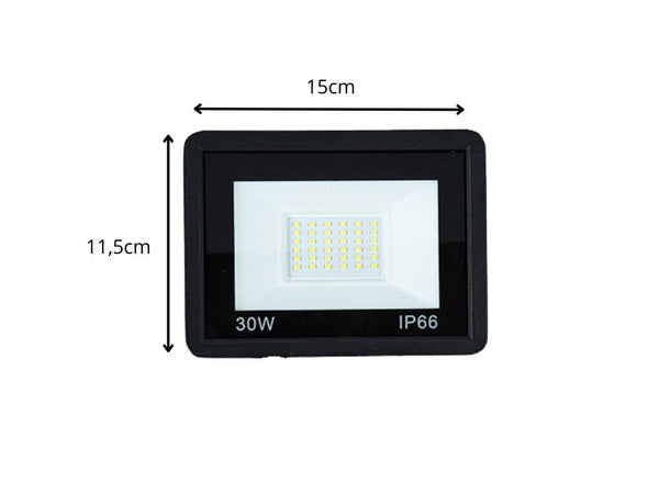 LED halogeninis prožektorius 30W (lauko, IP66, 6000K)