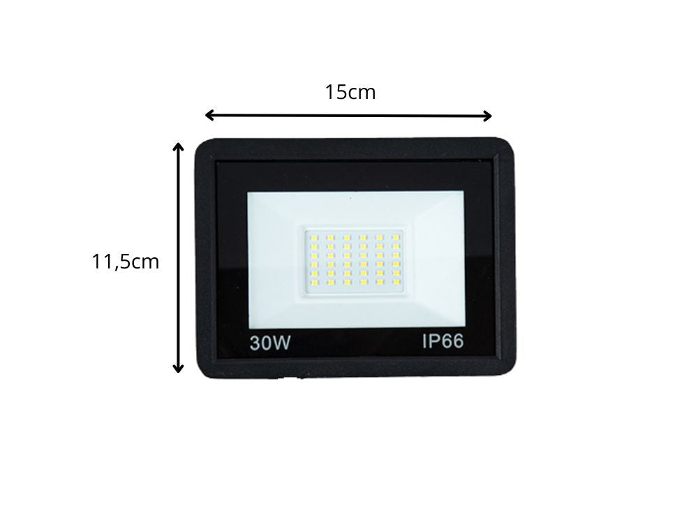 LED halogeninis prožektorius 30W (lauko, IP66, 6000K)