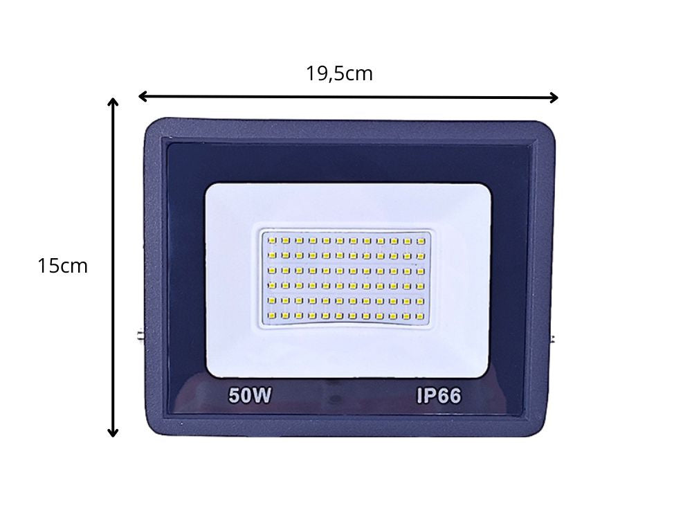 LED halogeninis prožektorius 50W (lauko, IP66, 6000K)