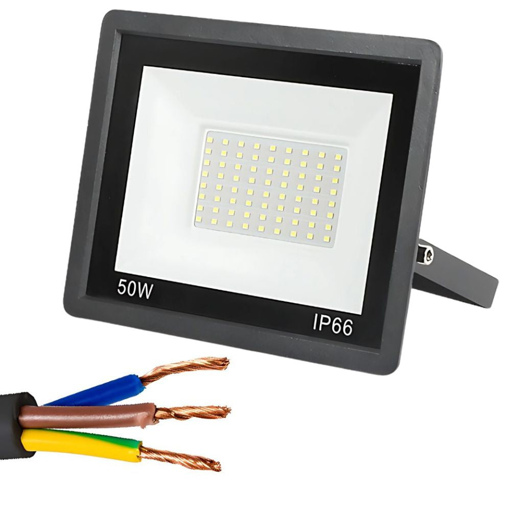 LED halogeninis prožektorius 50W (lauko, IP66, 6000K)