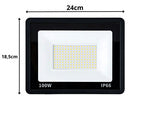 LED halogeninis prožektorius 100W (lauko, IP66, 6000K)