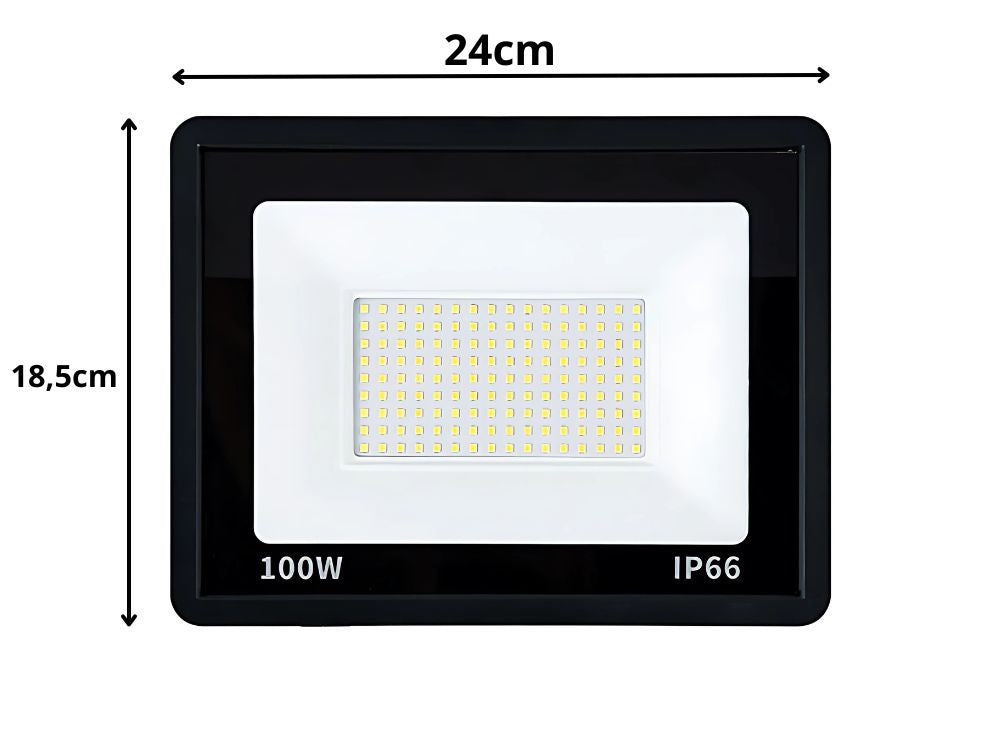 LED halogeninis prožektorius 100W (lauko, IP66, 6000K)