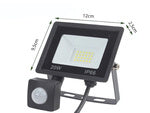 LED halogeninis prožektorius 20W su jutikliu (6000K, IP66)
