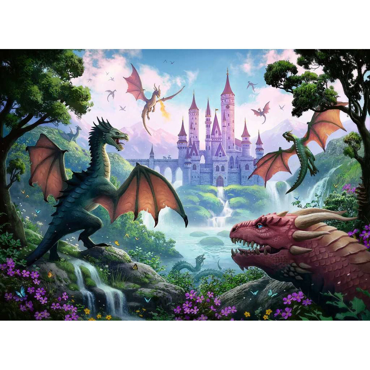 Dėlionė Ravensburger 13356 The Dragon's Wrath XXL 300 Dalys