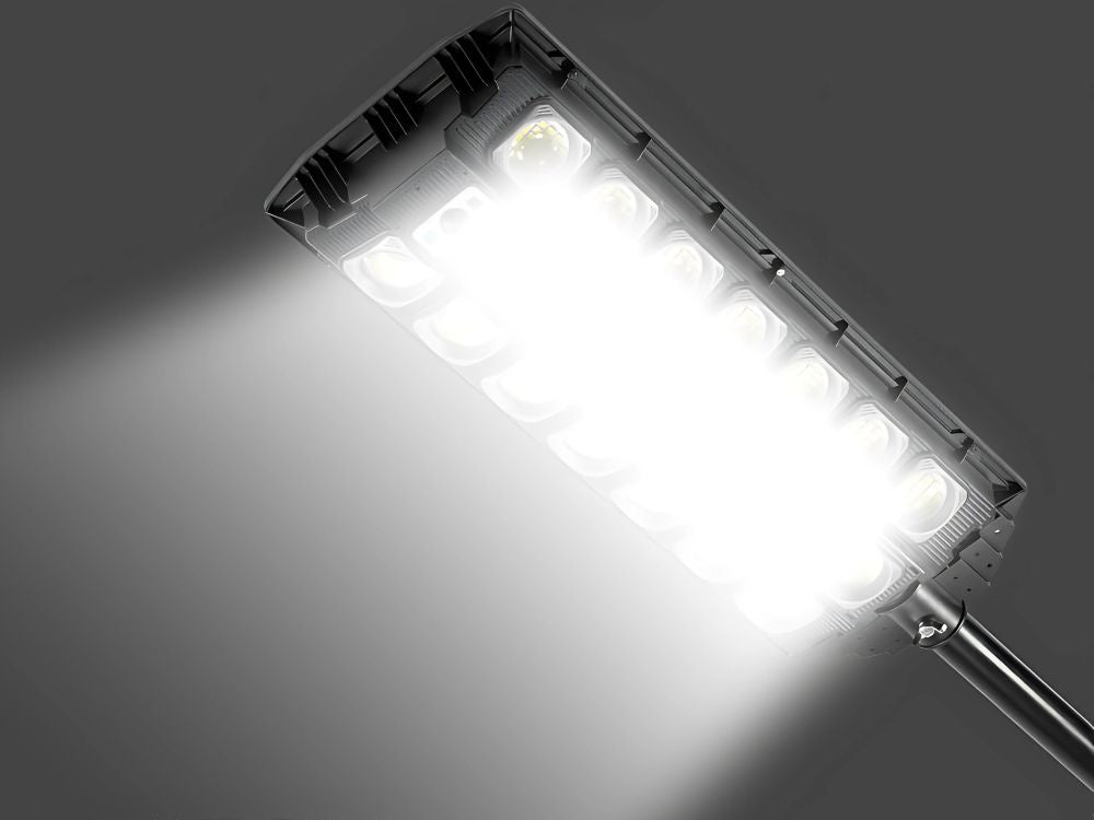Led saulės gatvės lempa su nuotolinio valdymo pulteliu galingas vandeniui atsparus ip65 judesio jutiklis