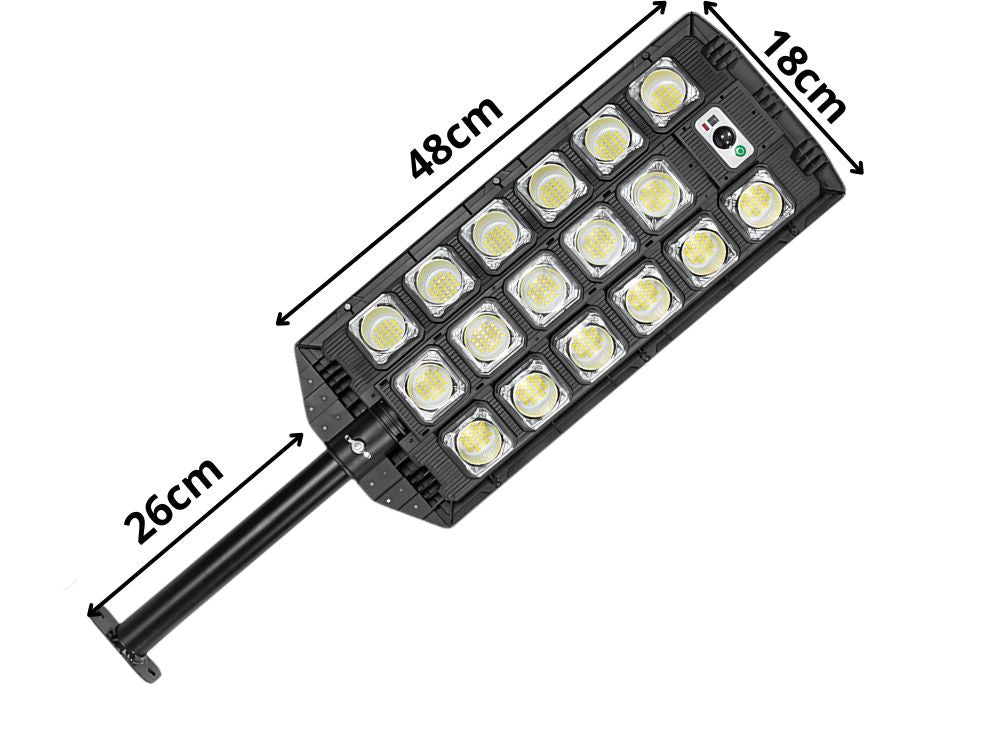 Led saulės gatvės lempa su nuotolinio valdymo pulteliu galingas vandeniui atsparus ip65 judesio jutiklis