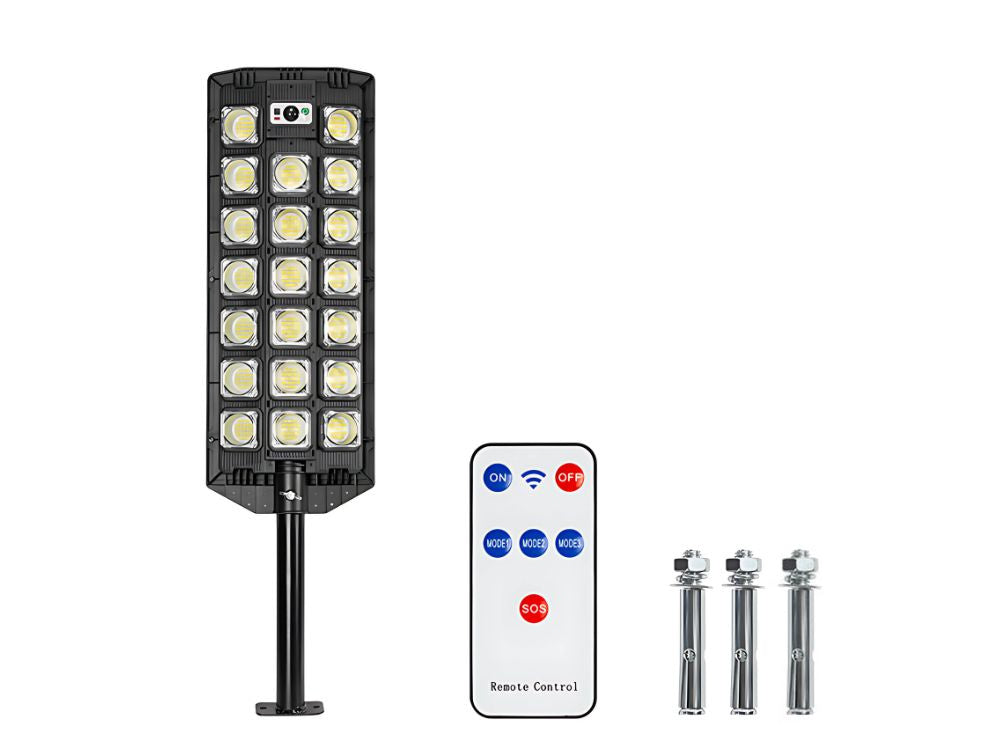 Led saulės gatvės lempa su nuotolinio valdymo pulteliu galingas vandeniui atsparus ip65 judesio jutiklis