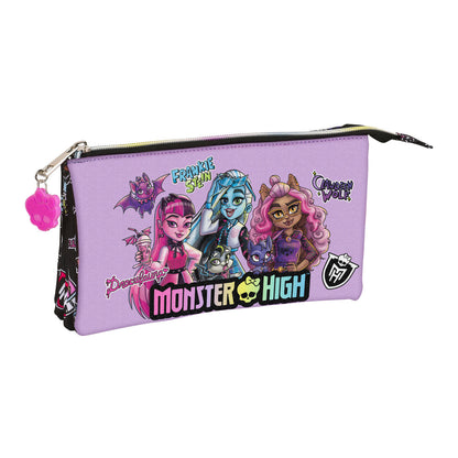 Dvigubas penalas Monster High Creep Juoda 22 x 12 x 3 cm