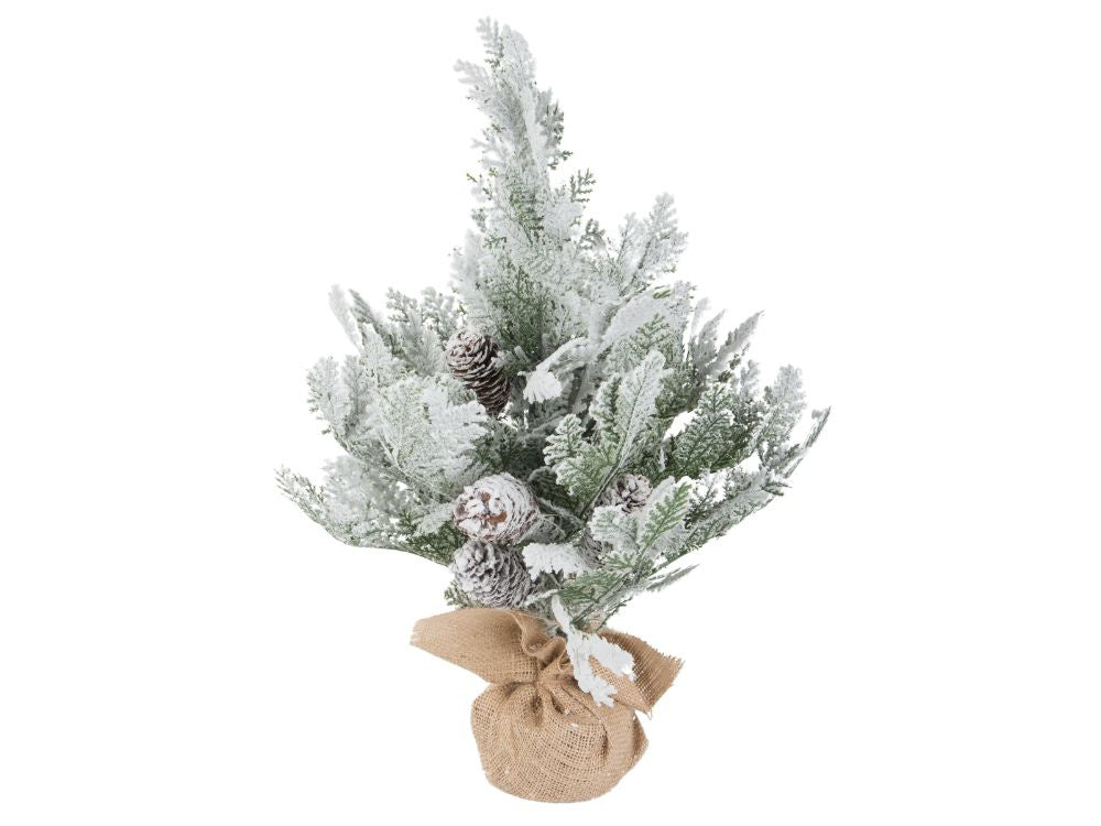 Dirbtinė kalėdų eglutė sniegas mažas 45cm dekoratyvinis stalas storas snieguotas