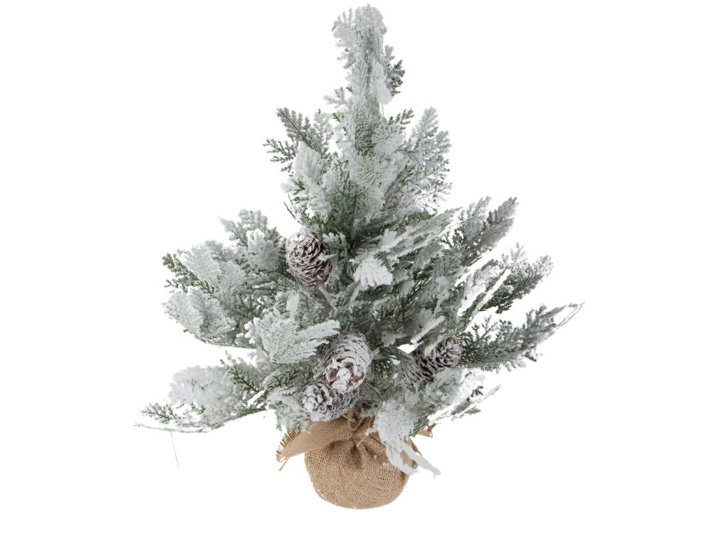 Dirbtinė kalėdų eglutė sniegas mažas 45cm dekoratyvinis stalas storas snieguotas