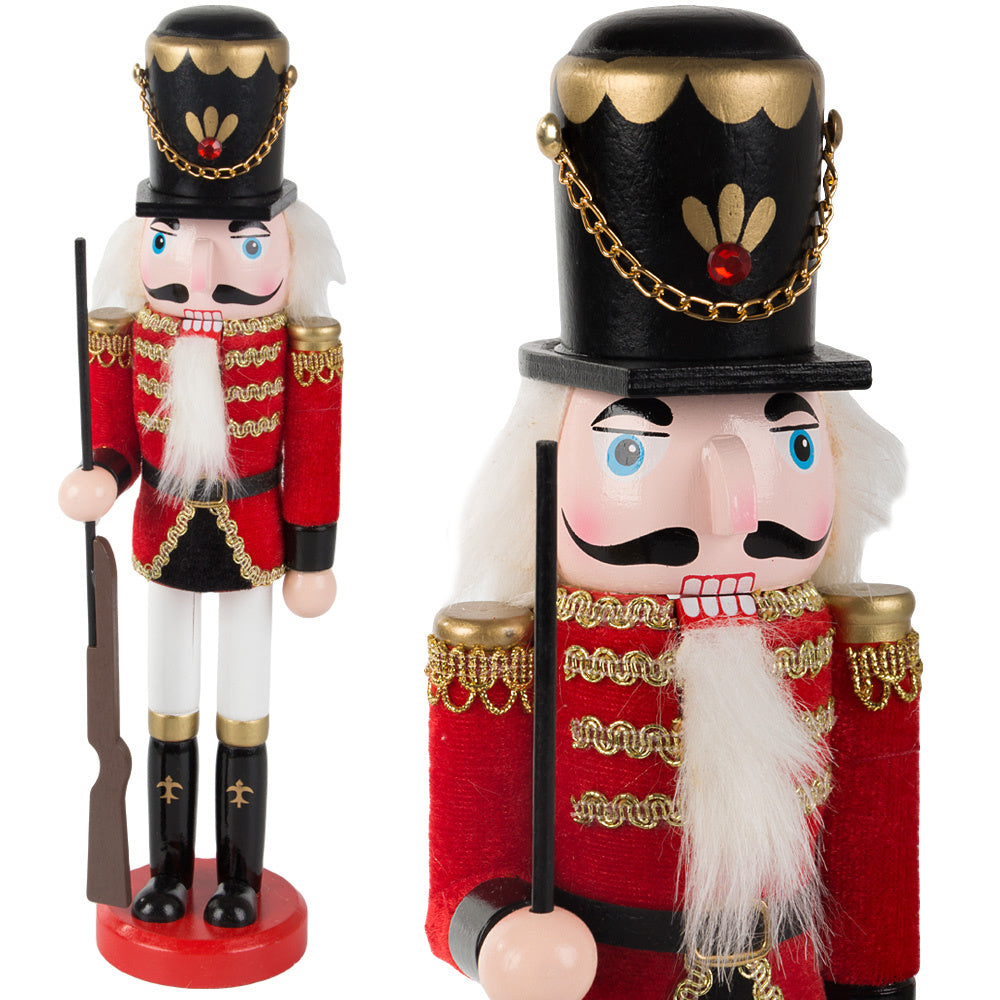 Nutcracker kareivis dewniany dekoratyvinė kalėdinė figūrėlė dovana