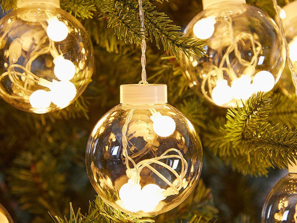 Šviesos užuolaida šventinė girlianda bauble dekoravimas 138 vadovaujama šilta spalva ip44