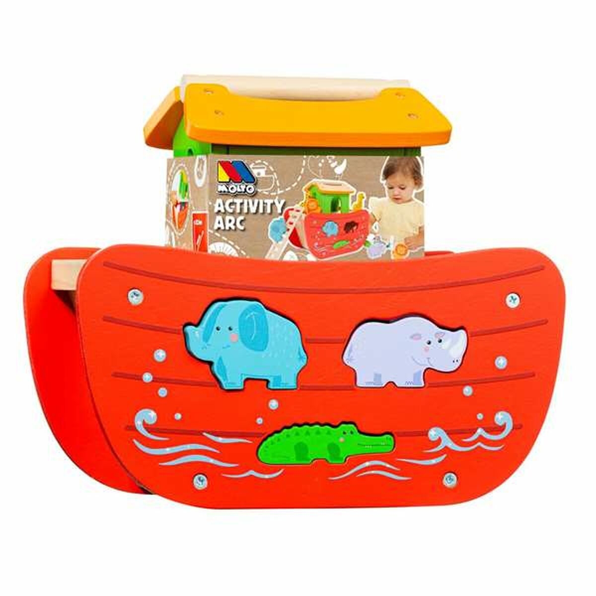 Playset Moltó Noah's ark Medžio 17 Dalys