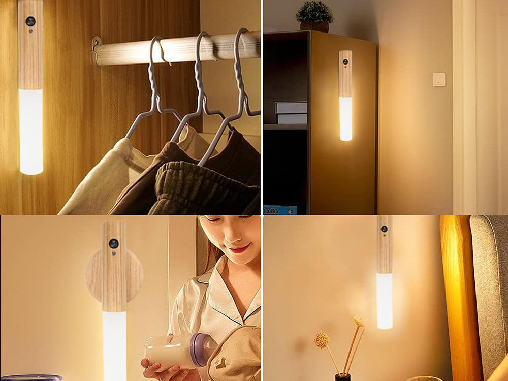 LED sieninis šviestuvas su judesio detektoriumi (šiltai šviečiantis, magnetinis)