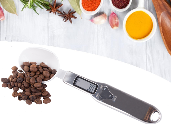 Elektroninės kuchininės svarstyklės lcd skaitmeninės tikslios rankenėlės 500g, Baltas, Szín, Fehér