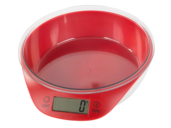 Elektroninė kirbinė svarstyklė su nuimamu dubenėliu 5kg/1g skaitmeninės precizinės svarstyklės, Raudona, Szín, Piros
