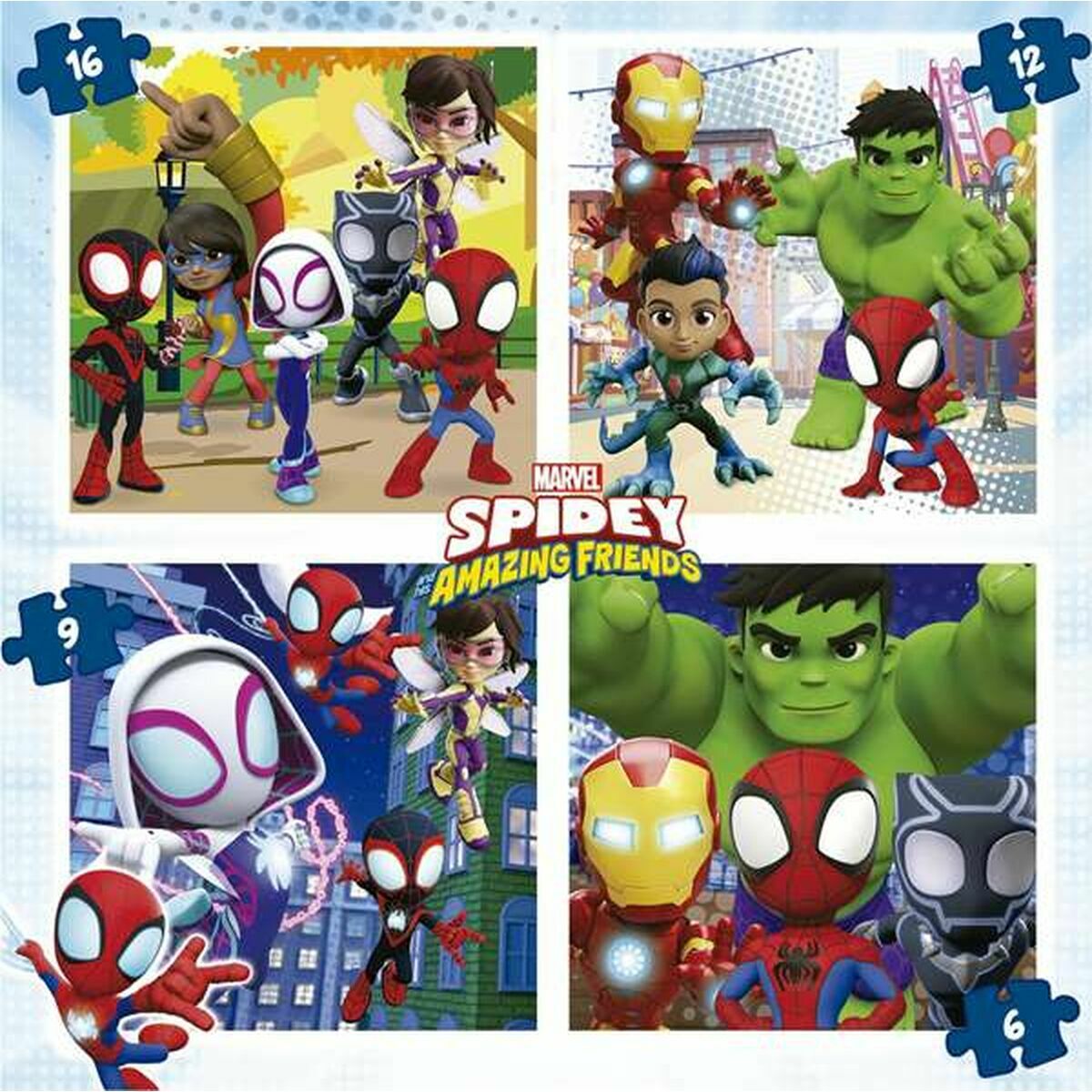 4 galvosūkių rinkinys Spidey & His Amazing Friends 43 Dalys