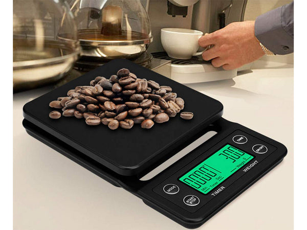 Elektroniniai kavos svertai elektroniniai tikslai 5kg 0,1g, Juoda, Szín, Fekete