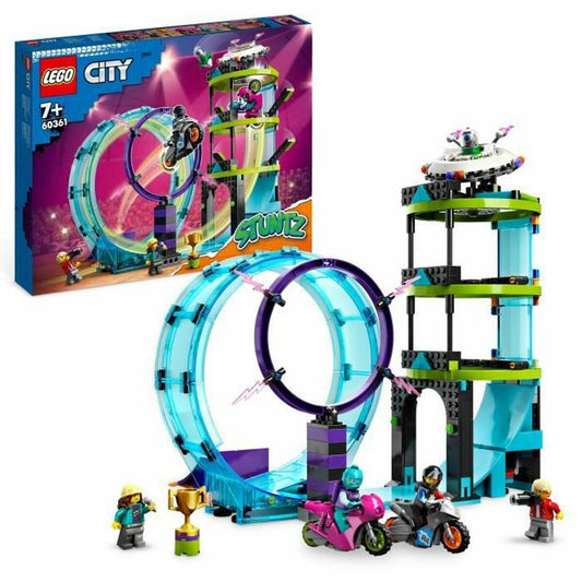 Statybos rinkinys Lego City Stuntz 60361 The ultimate challenge for cascadon bikers 385 Dalys