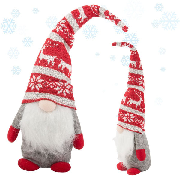 Kalėdinis ghost pilkas nykštukas su eglutės barzda 48cm minkštas, Pilka, Szín, Szürke