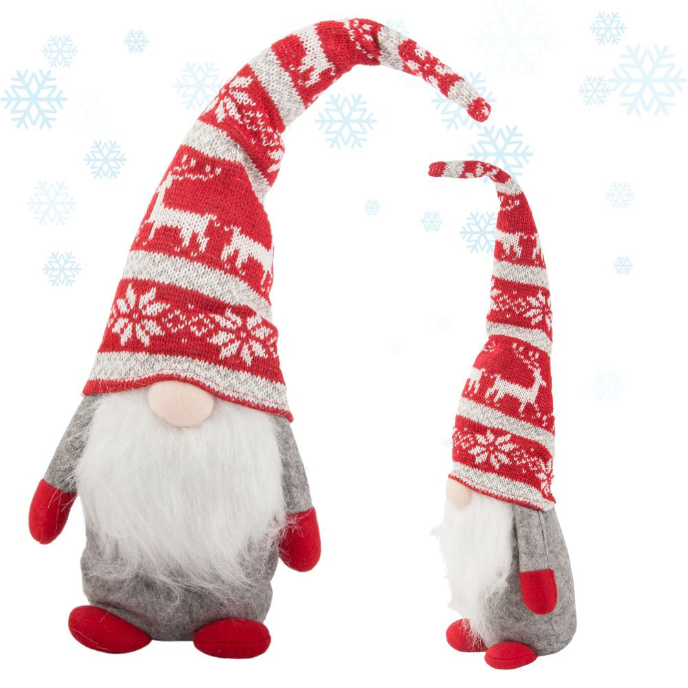 Kalėdinis ghost pilkas nykštukas su eglutės barzda 48cm minkštas, Pilka, Szín, Szürke