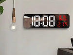 Elektroninis laikrodis skaitmeninis led žadintuvas termometras veidrodis stovi usb baterijos, Raudona, Szín, Piros