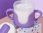 Kūdikių gertuvė su silikoninėmis rankenėlėmis (300 ml, su šiaudeliu)