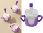 Kūdikių gertuvė su silikoninėmis rankenėlėmis (300 ml, su šiaudeliu)