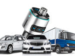 Bluetooth fm transmiteris automobilio įkroviklis fast 2x usb iluminacija