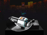 Bluetooth fm transmiteris automobilio įkroviklis fast 2x usb iluminacija