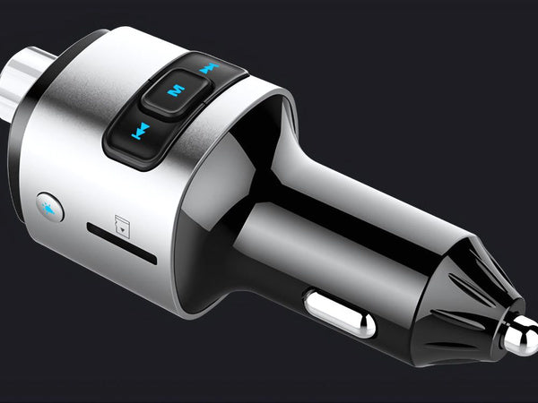Bluetooth fm transmiteris automobilio įkroviklis fast 2x usb iluminacija
