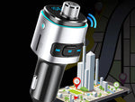 Bluetooth fm transmiteris automobilio įkroviklis fast 2x usb iluminacija