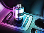 Bluetooth fm transmiteris automobilio įkroviklis fast 2x usb iluminacija
