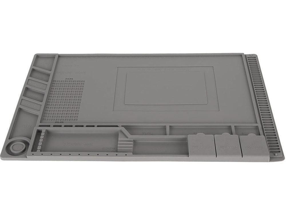Silikono paslaugų kilimėlis litavimo organizatorius didelis padas 30x45 magnetas