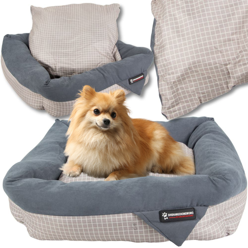 Šuns lova katės lova minkšta lova sofa sofa pagalvėlė maža, Pilka, Szín, Szürke