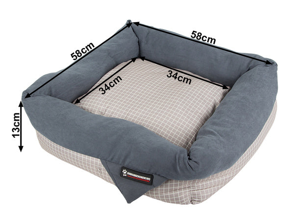 Šuns lova katės lova minkšta sofa lova pagalvėlė didelė, Pilka, Szín, Szürke