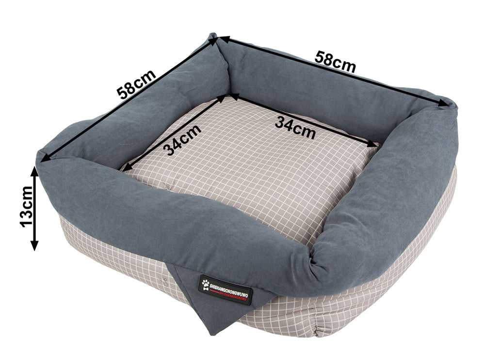 Šuns lova katės lova minkšta sofa lova pagalvėlė didelė, Pilka, Szín, Szürke