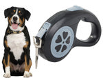 Automatinis šunų lanyardo uždarymas galingas lengvas 5m 15kg, Juoda, Szín, Fekete