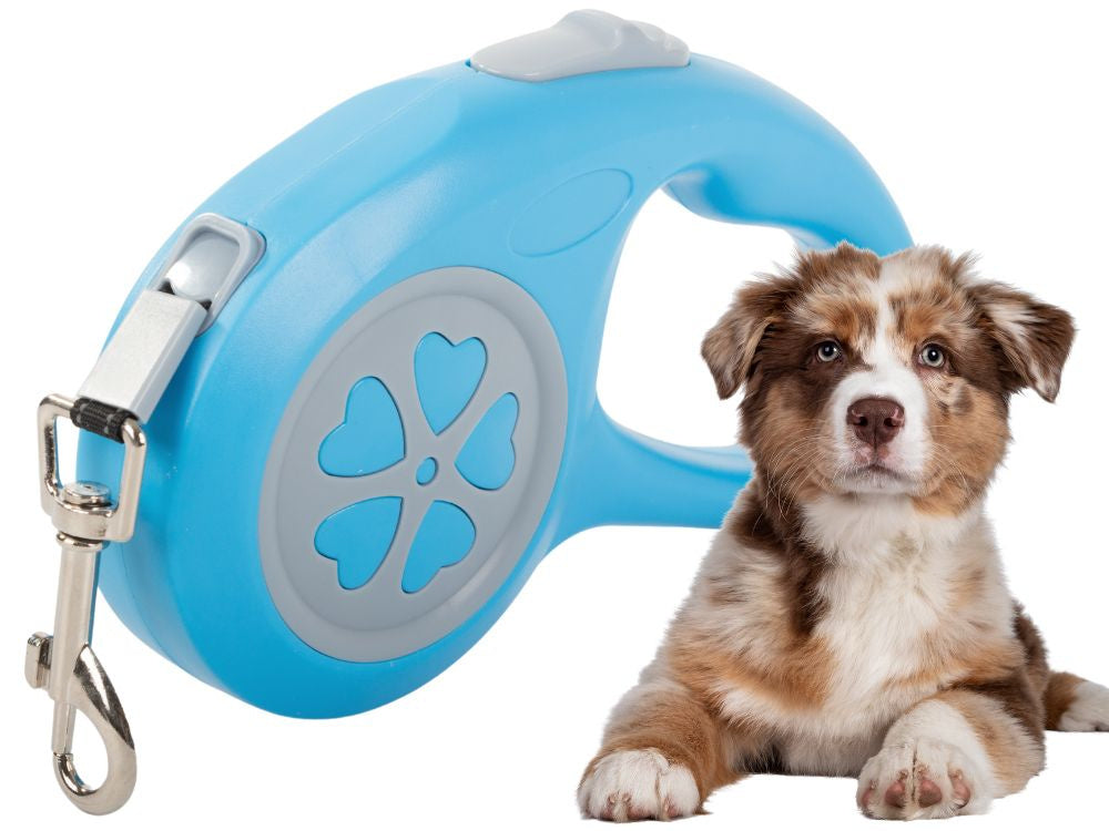 Automatinis šunų lanyardo uždarymas galingas lengvas 5m 15kg, Mėlyna, Szín, Kék