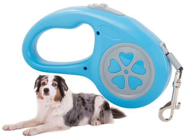 Automatinis šunų lanyardo uždarymas galingas lengvas 5m 15kg, Mėlyna, Szín, Kék