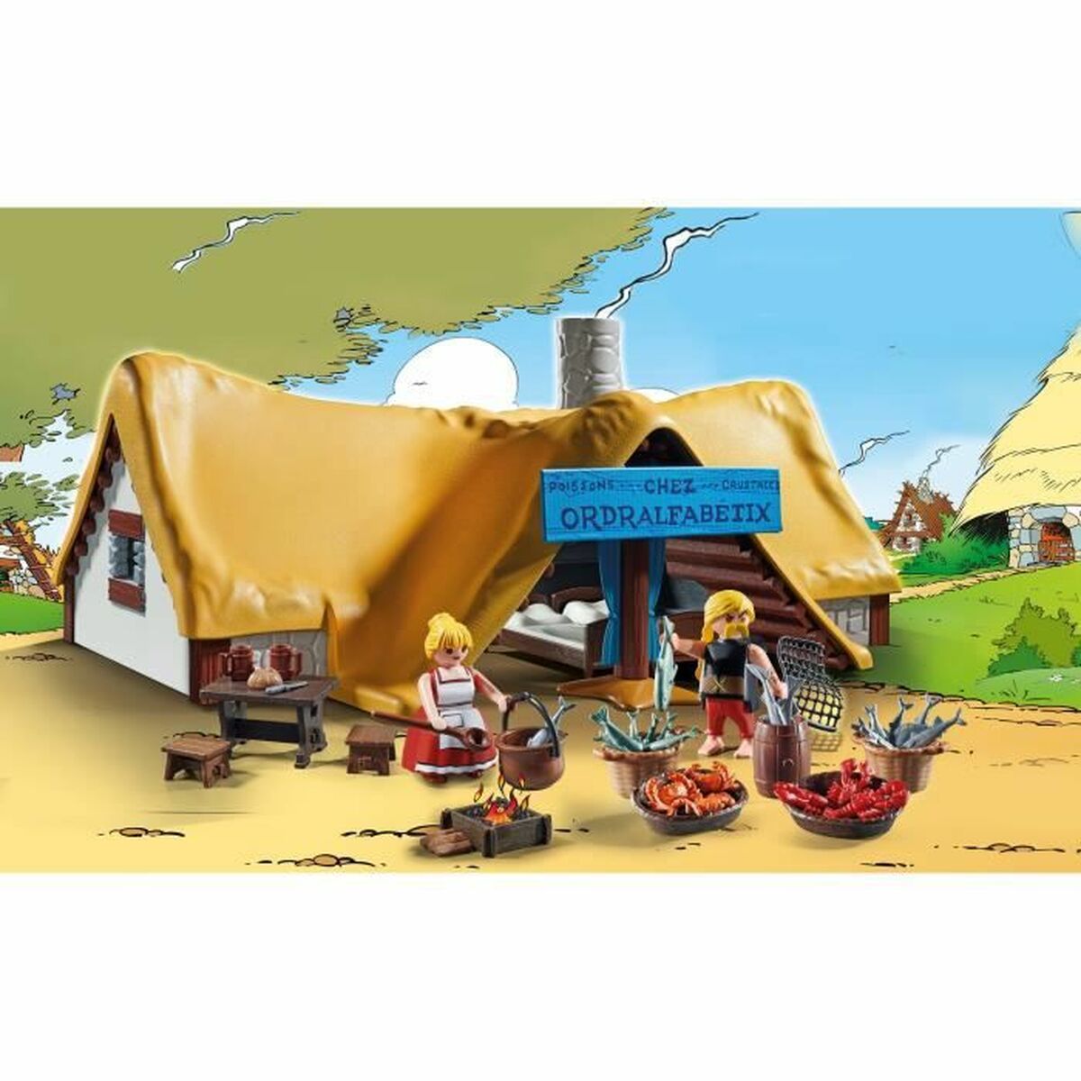 Playset Playmobil Astérix: Ordralfabetix Hut 71266 73 Dalys