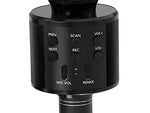 Belaidis mikrofonas bluetooth karaoke garsiakalbis apvalus su dėklu įvairūs režimai, Juoda, Szín, Fekete