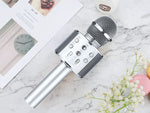 Belaidis mikrofonas bluetooth karaoke garsiakalbis apvalus su dėklu įvairūs režimai, Sidabras, Szín, Ezüst