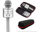 Belaidis mikrofonas bluetooth karaoke garsiakalbis apvalus su dėklu įvairūs režimai, Sidabras, Szín, Ezüst