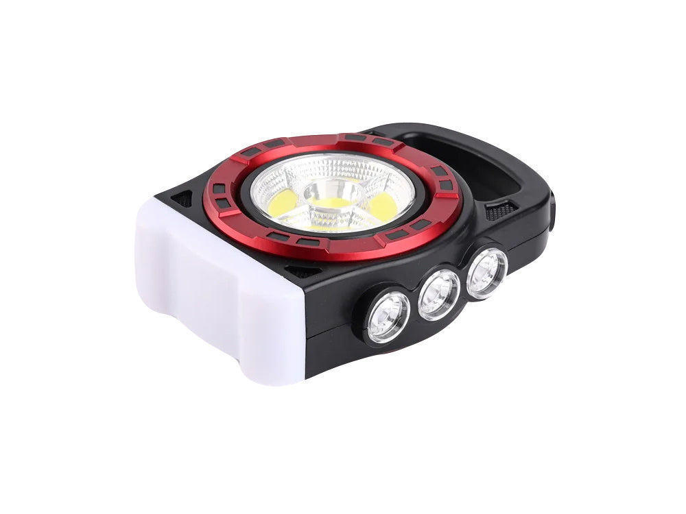 Saulės žibintuvėlis nešiojamas įkraunamas led šviesos powerbank reflektoriaus galia, Raudona, Szín, Piros
