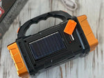 Saulės žibintuvėlis nešiojamas įkraunamas led cob powerbank prožektorius, Auksinis, Szín, Aranysárga