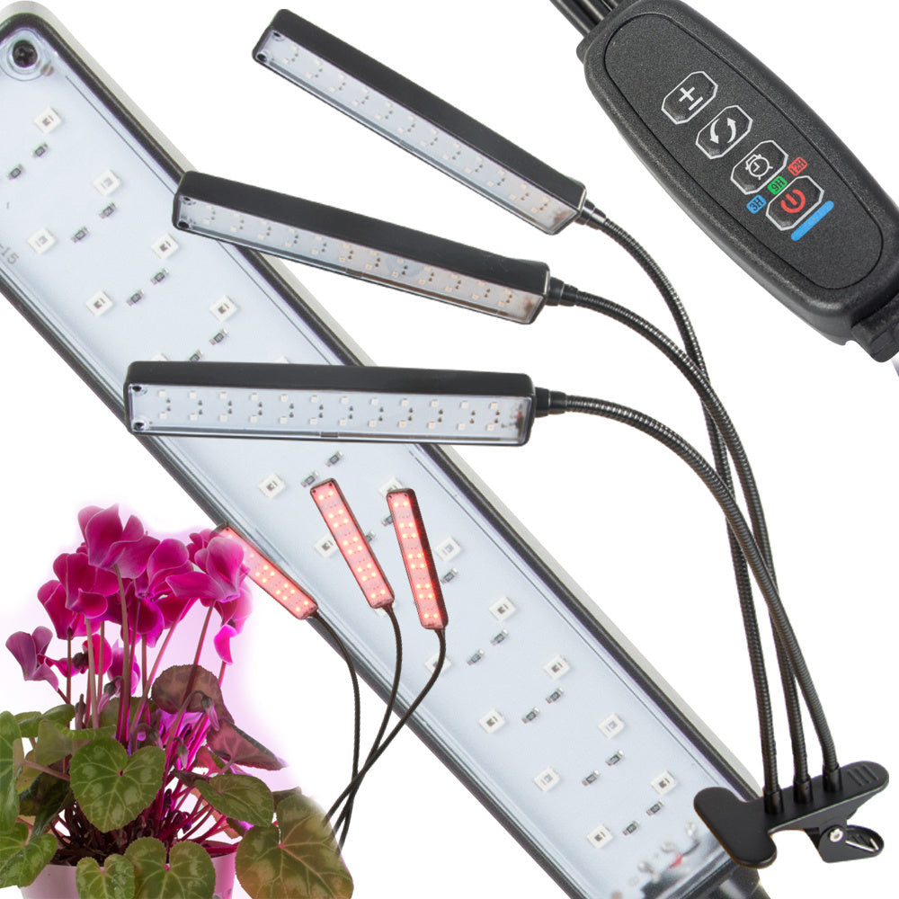 Vadovaujama augalų lempa usb auginti skydelis auga šviesos laikmatis klipas ant gėlių