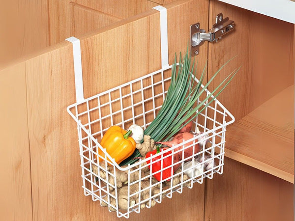 Krepšelis metalinis durelėse kabantis organizatorius virtuvės pakabinama lentyna, Baltas, Szín, Fehér